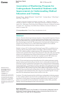 Cover page: Association of Shadowing Program for Undergraduate Premedical Students with Improvements in Understanding Medical Education and Training.