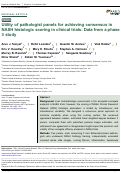 Cover page: Utility of pathologist panels for achieving consensus in NASH histologic scoring in clinical trials: Data from a phase 3 study.