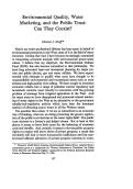 Cover page: Environmental Quality, Water Marketing, and the Public Trust: Can They Coexist?