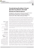 Cover page: Constraining Southern Ocean Air-Sea-Ice Fluxes Through Enhanced Observations