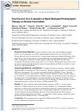 Cover page: Preclinical in vivo evaluation of Npe6‐mediated photodynamic therapy on normal vasculature