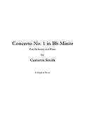 Cover page: Concerto No. 1 in Bb Minor
