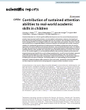 Cover page: Contribution of sustained attention abilities to real-world academic skills in children