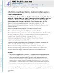 Cover page: A North American Expert Opinion Statement on Sarcopenia in Liver Transplantation