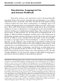 Cover page: IntroductionLanguage-in-Use and Literary Fieldwork