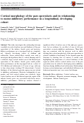 Cover page: Cortical morphology of the pars opercularis and its relationship to motor-inhibitory performance in a longitudinal, developing cohort.