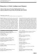 Cover page: Biomarkers to Predict Antidepressant Response