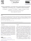 Cover page: Pressure dependence of the Néel and the superconducting transition temperature of CeCo(In0.9Cd0.1)5 studied by thermal expansion