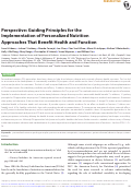 Cover page: Perspective: Guiding Principles for the Implementation of Personalized Nutrition Approaches That Benefit Health and Function