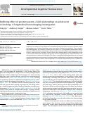 Cover page: Buffering effect of positive parent-child relationships on adolescent risk taking: A longitudinal neuroimaging investigation