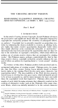 Cover page: Responding to Joseph P. Fishman, creating around copyright, 128 Harv. L. Rev. 1333 (2015)