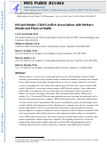 Cover page: HIV and Mother–Child Conflict: Associations with Mother’s Mental and Physical Health