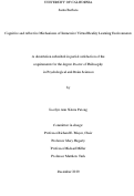 Cover page: Cognitive and Affective Mechanisms of Immersive Virtual Reality Learning Environments