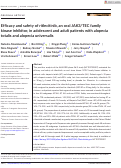 Cover page: Efficacy and safety of ritlecitinib, an oral JAK3/TEC family kinase inhibitor, in adolescent and adult patients with alopecia totalis and alopecia universalis