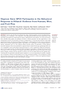 Cover page: Glypican Gene GPC5 Participates in the Behavioral Response to Ethanol: Evidence from Humans, Mice, and Fruit Flies.