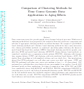 Cover page: Comparison of Clustering Methods for Time Course Genomic Data: Applications to Aging Effects