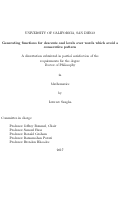 Cover page: Generating functions for descents and levels over words which avoid a consecutive pattern