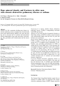 Cover page: Bone mineral density and fractures in older men with chronic obstructive pulmonary disease or asthma