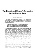 Cover page: The Function of Dioneo's Perspective in the Griselda Story
