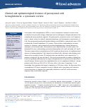 Cover page: Clinical and Epidemiological Features of Paroxysmal Cold Hemoglobinuria: A Systematic Review