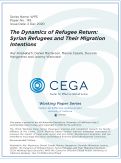 Cover page: The Dynamics of Refugee Return: Syrian Refugees and Their MigrationIntentions