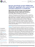 Cover page: Kinesin superfamily protein Kif26b links Wnt5a-Ror signaling to the control of cell and tissue behaviors in vertebrates.