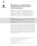 Cover page: ERS statement on standardisation of cardiopulmonary exercise testing in chronic lung diseases