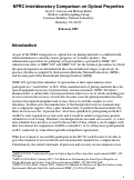 Cover page: NFRC Interlaboratory Comparison on Optical Properties