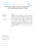 Cover page: Heart rate variability in restless legs syndrome and periodic limb movements of Sleep.
