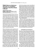 Cover page: Middle Holocene Subsistence and Land Use at Southeast Anchorage, Santa Rosa Island, California