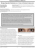 Cover page: Benign Episodic Mydriasis as a Cause of Isolated Anisocoria
