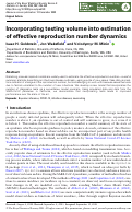 Cover page: Incorporating testing volume into estimation of effective reproduction number dynamics.