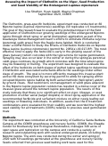 Cover page: Assessing the impact of Clethodim on the Vigor, Seed Production and Seed Viability of the Endangered <em>Lupinus nipomensis</em>