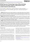 Cover page: Enhancing Care Partnerships Using a Rheumatology Dashboard: Bringing Together What Matters Most to Both Patients and Clinicians