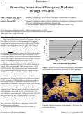 Cover page: The Role of WestJEM in Promoting International Emergency Medicine