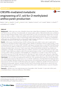 Cover page: CRISPRi-mediated metabolic engineering of E. coli for O-methylated anthocyanin production