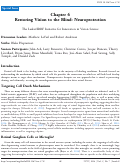 Cover page: Chapter 6 - Restoring Vision to the Blind: NeuroprotectionThe Lasker/IRRF Initiative for Innovation in Vision Science