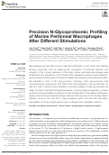 Cover page: Precision N-Glycoproteomic Profiling of Murine Peritoneal Macrophages After Different Stimulations