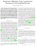 Cover page: Interference Mitigation Using Asynchronous Transmission and Sampling Diversity