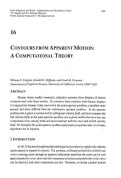 Cover page: 16 Contours from apparent motion: A computational theory