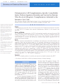 Cover page: Hematopoietic cell transplantation-specific comorbidity index predicts inpatient mortality and survival in patients who received allogeneic transplantation admitted to the intensive care unit.