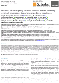 Cover page: The cost of emergency care for children across differing levels of emergency department pediatric readiness.