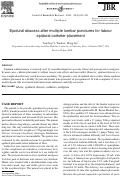 Cover page: Epidural abscess after multiple lumbar punctures for labour epidural catheter placement