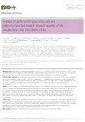 Cover page: Impact of palbociclib plus letrozole on patient-reported health-related quality of life: results from the PALOMA-2 trial