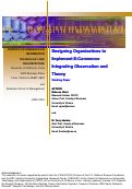 Cover page: Designing Organizations to Implement E-commerce Integrating Observation and Theory