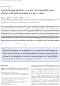 Cover page: Spatial Tuning Shifts Increase the Discriminability and Fidelity of Population Codes in Visual Cortex