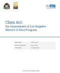 Cover page: Class Act: An Assessment of Los Angeles Metro's U-Pass Program
