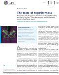 Cover page: The taste of togetherness