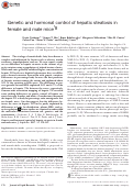 Cover page: Genetic and hormonal control of hepatic steatosis in female and male mice.