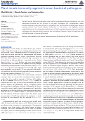 Cover page: Plant innate immunity against human bacterial pathogens